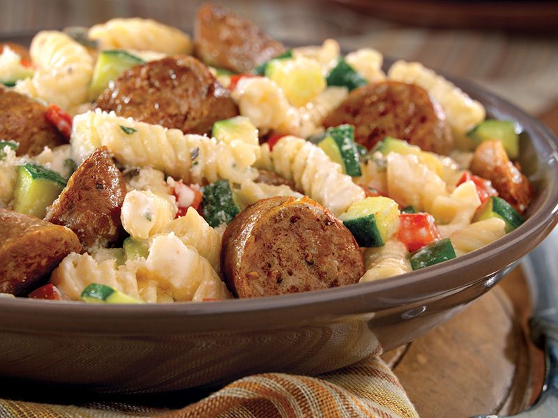 Pasta With Oriental Sausage