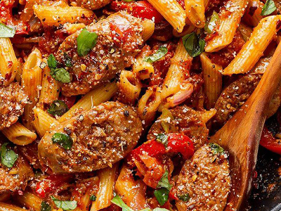Minced Oriental Sausage Pasta