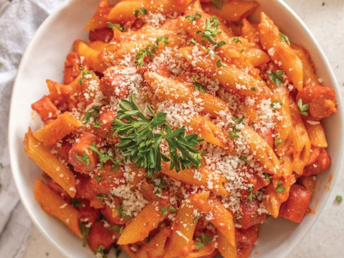 hot dog pasta