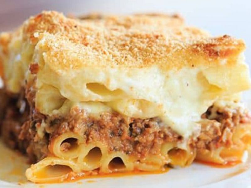 Bechamel With Meat Oven Baked Pasta