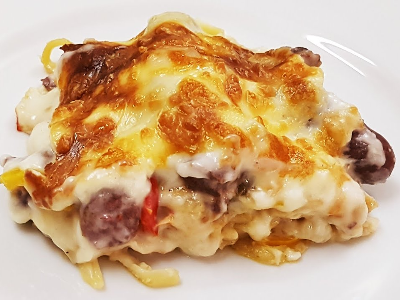 Oriental Sausage Bechamel Pasta