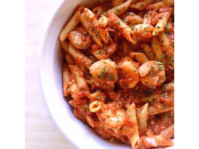 Shrimp Arrabbiata Penne Pasta