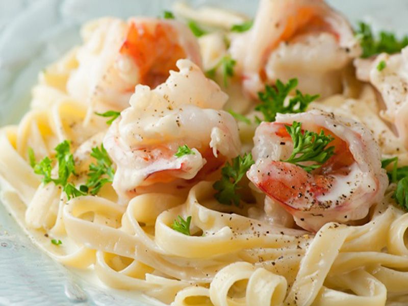 Shrimp White Sauce Pasta