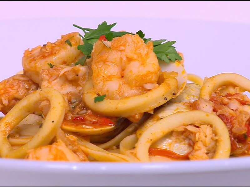 red sauce squid pasta