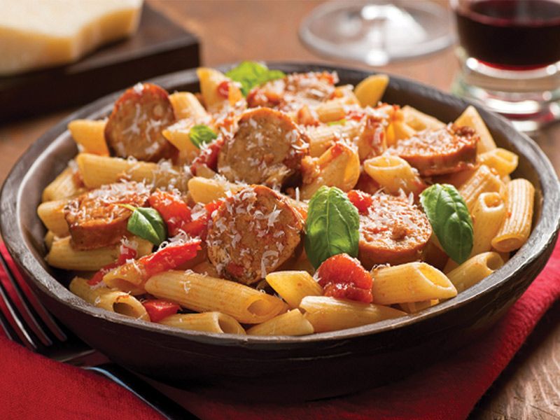 Sausage White Sauce Pasta
