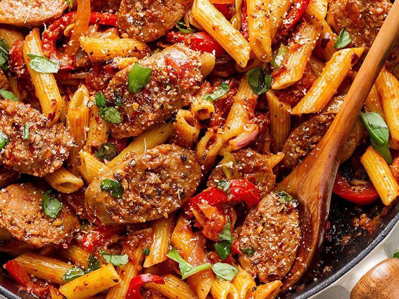 Oriental Sausage Pasta