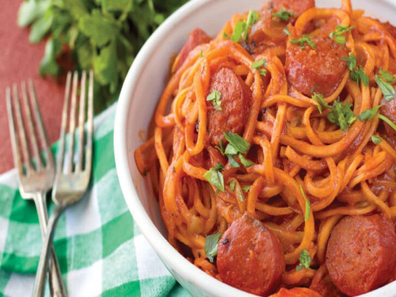 Oriental Sausage Pasta