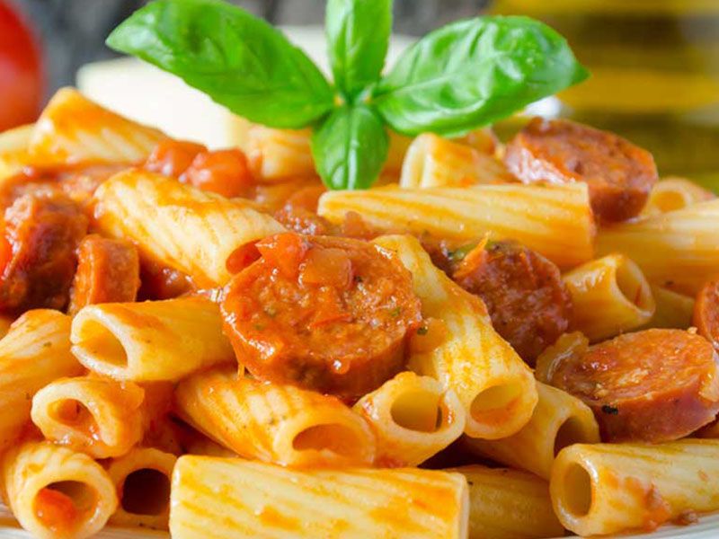 Oriental Sausage Pasta
