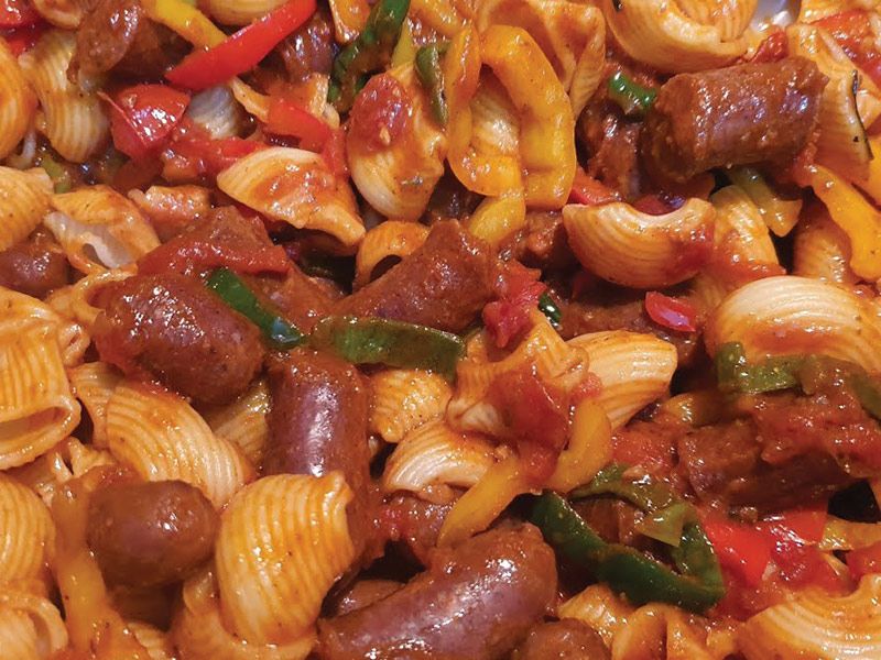 Oriental Sausage Pasta