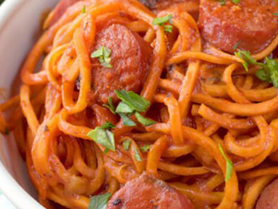 Oriental Sausage Pasta