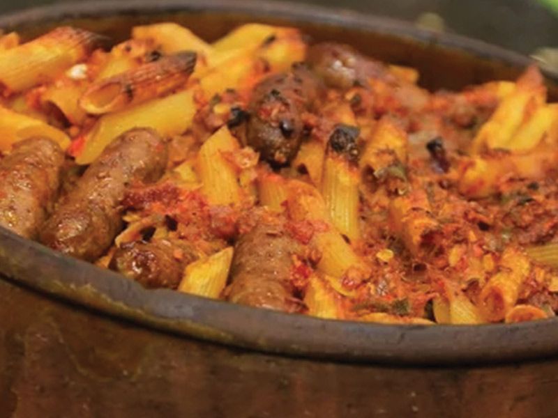 Sausage Red Sauce Pasta