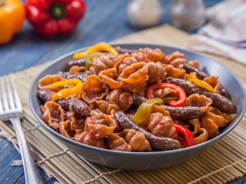Spaghetti With Oriental Sausage