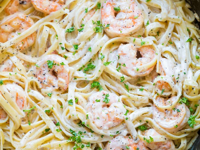 White Sauce Seafood Pasta