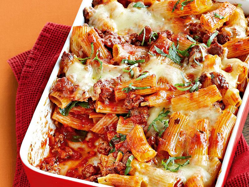 Oven Baked Pasta With Oriental Sausage