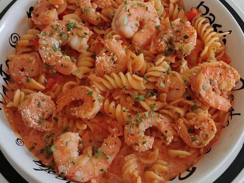 Seafood With Red Sauce Penne Pasta