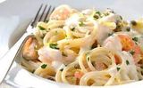 Seafood And White Sauce Pasta