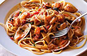 Seafood And Red Sauce Pasta