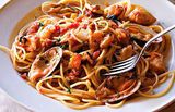 Seafood And Red Sauce Pasta