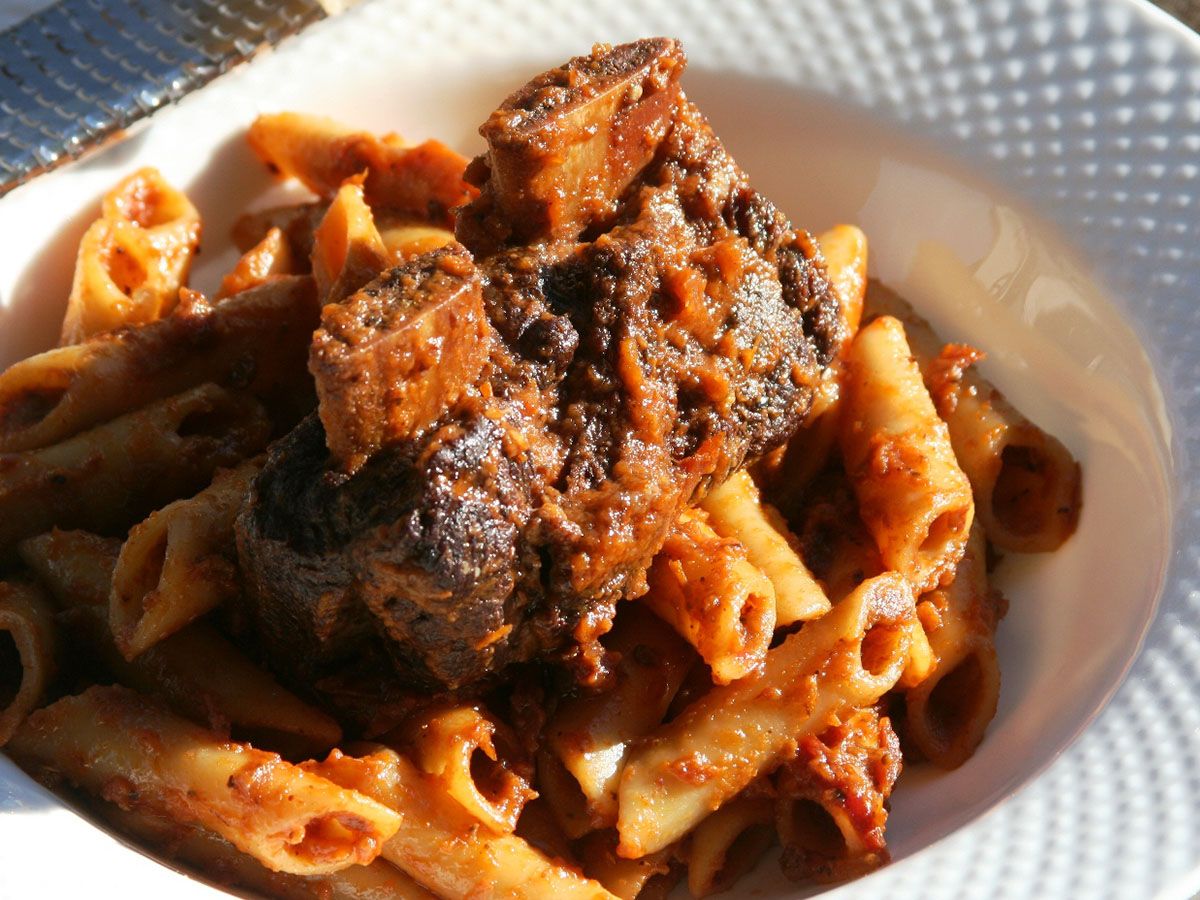 large mix meat pasta