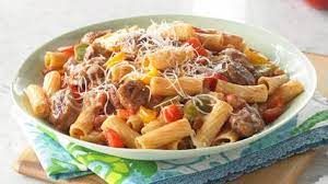 Pasta With Burger And Cheese