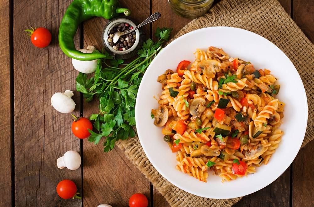 Vegetables With Mushroom Pasta
