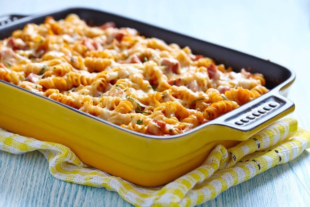 Minced Meat And Mozzarella Cheese Pasta