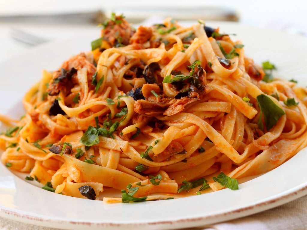 Seafood Pasta With Red Sauce