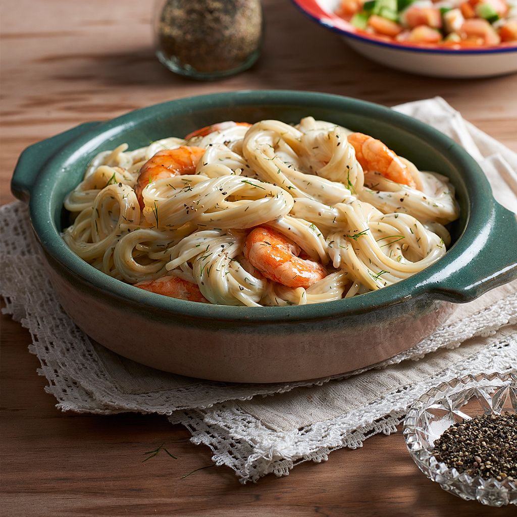 Seafood Pasta With White Sauce
