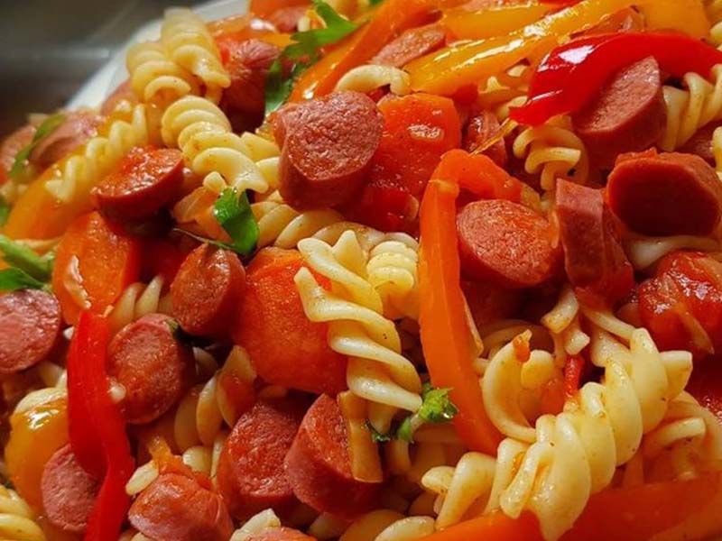 hot dog pasta