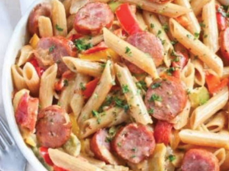 Hot Dog Red Sauce Pasta