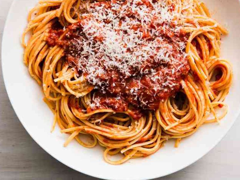 Spaghetti Pasta With Sauce