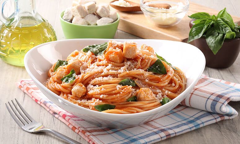 Pasta With Fish Fillet Shawerma