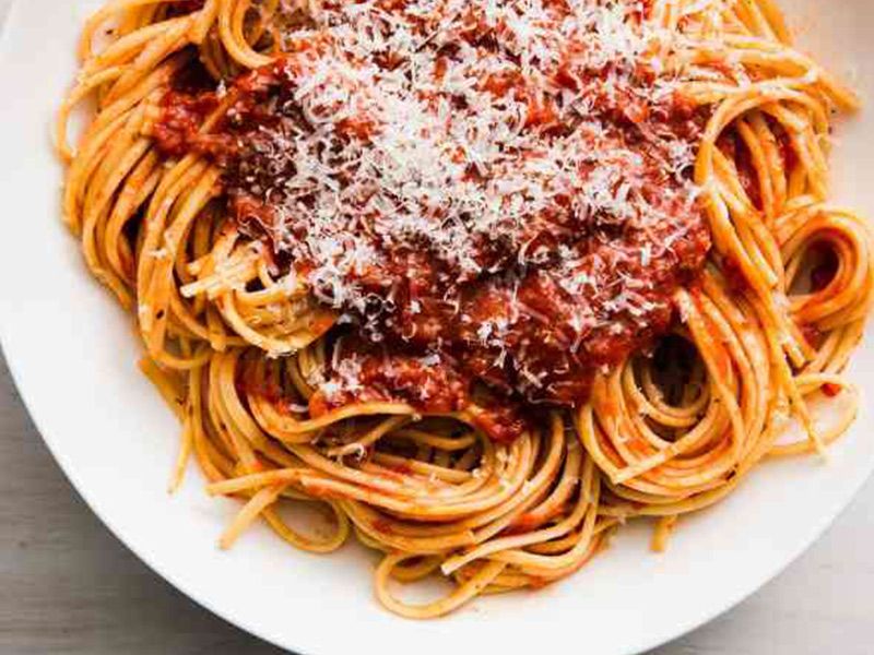 Spaghetti Pasta With Sauce