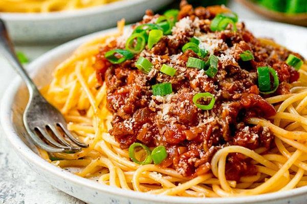 Meat Shawerma Red Sauce Pasta