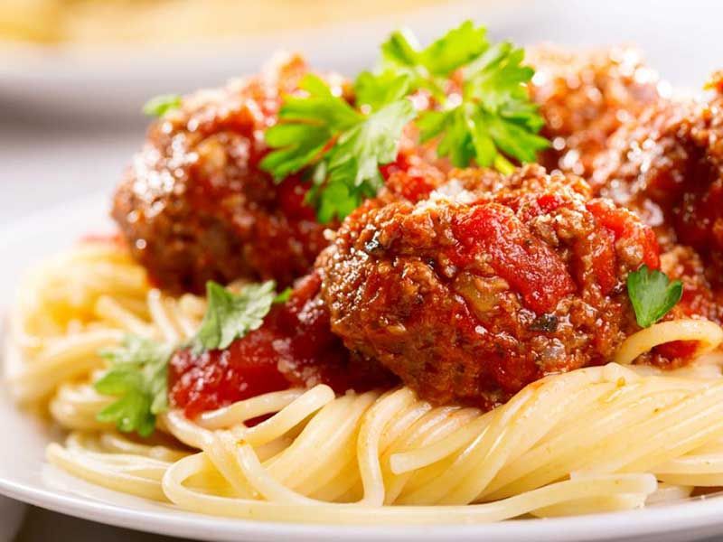 Pasta With Beef Burger
