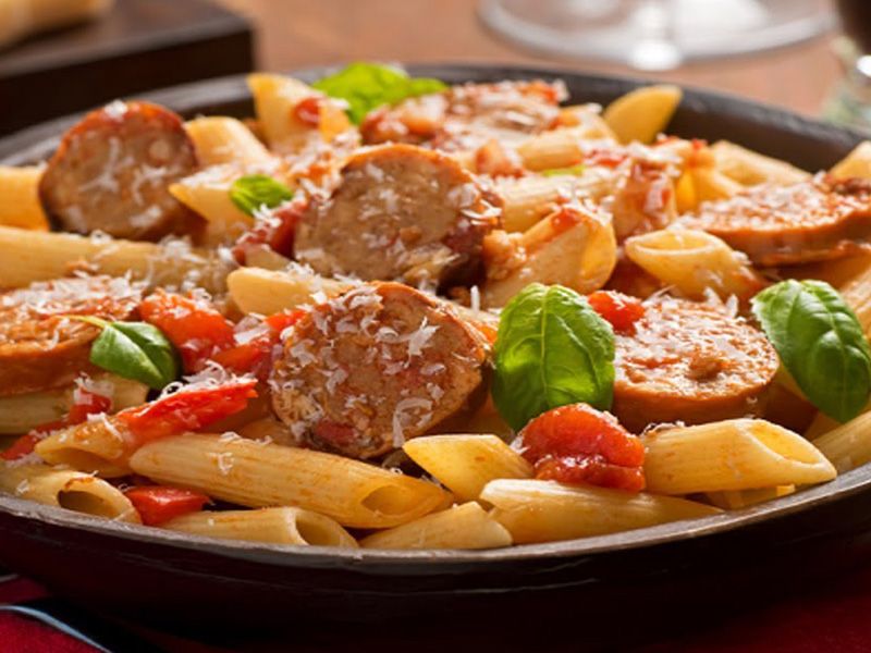Pasta With Oriental Sausage