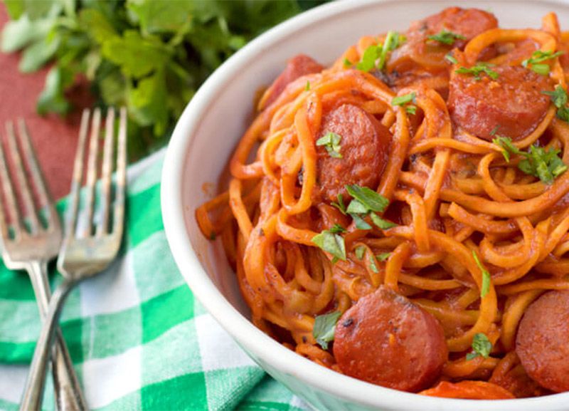 Oriental Sausage Pasta