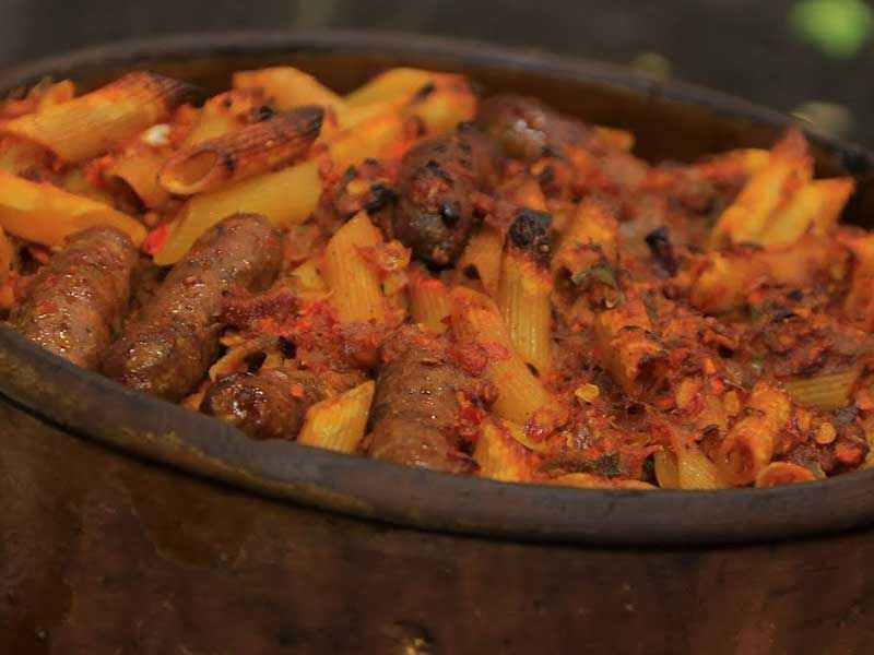 Pasta With Oriental Sausage