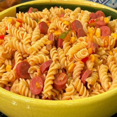 Pasta with Hot Dog