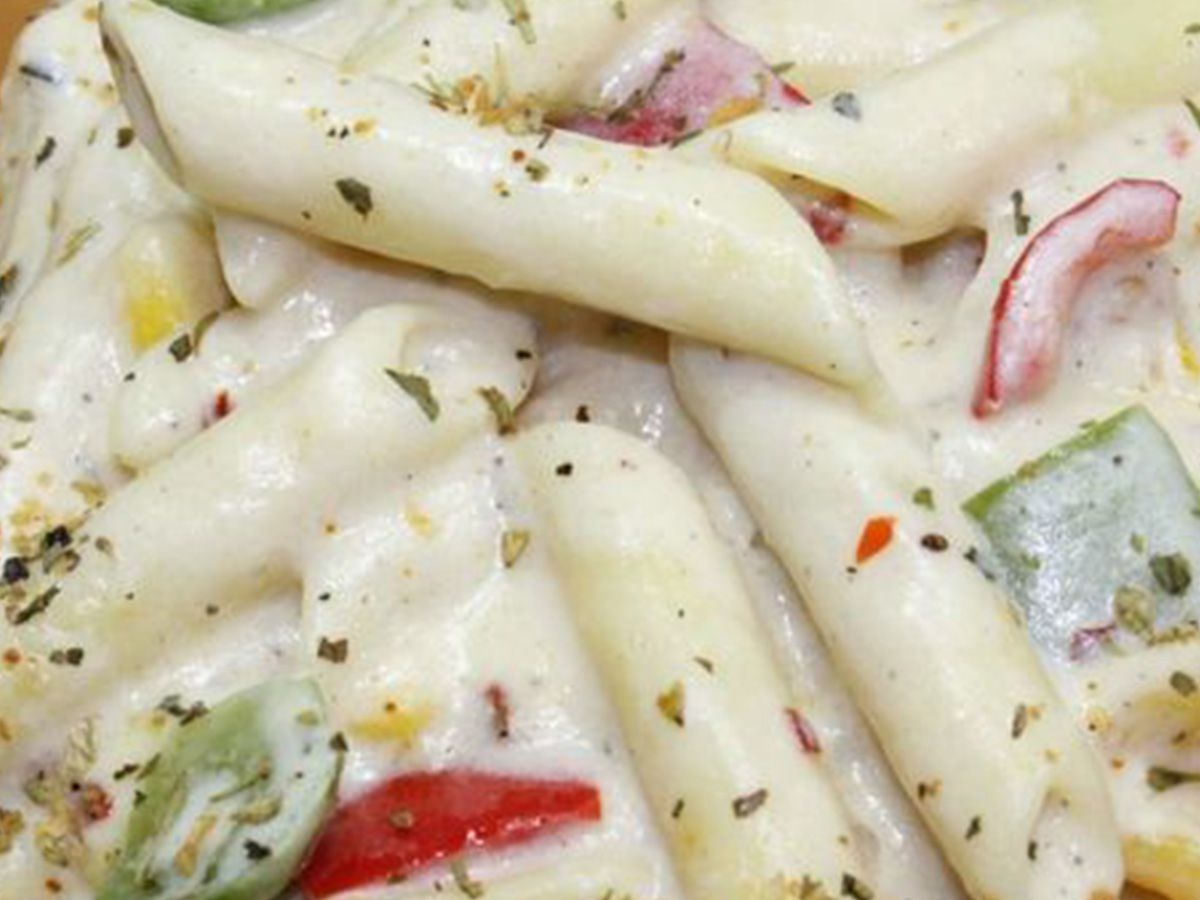 White Sauce Penne Pasta With Shish