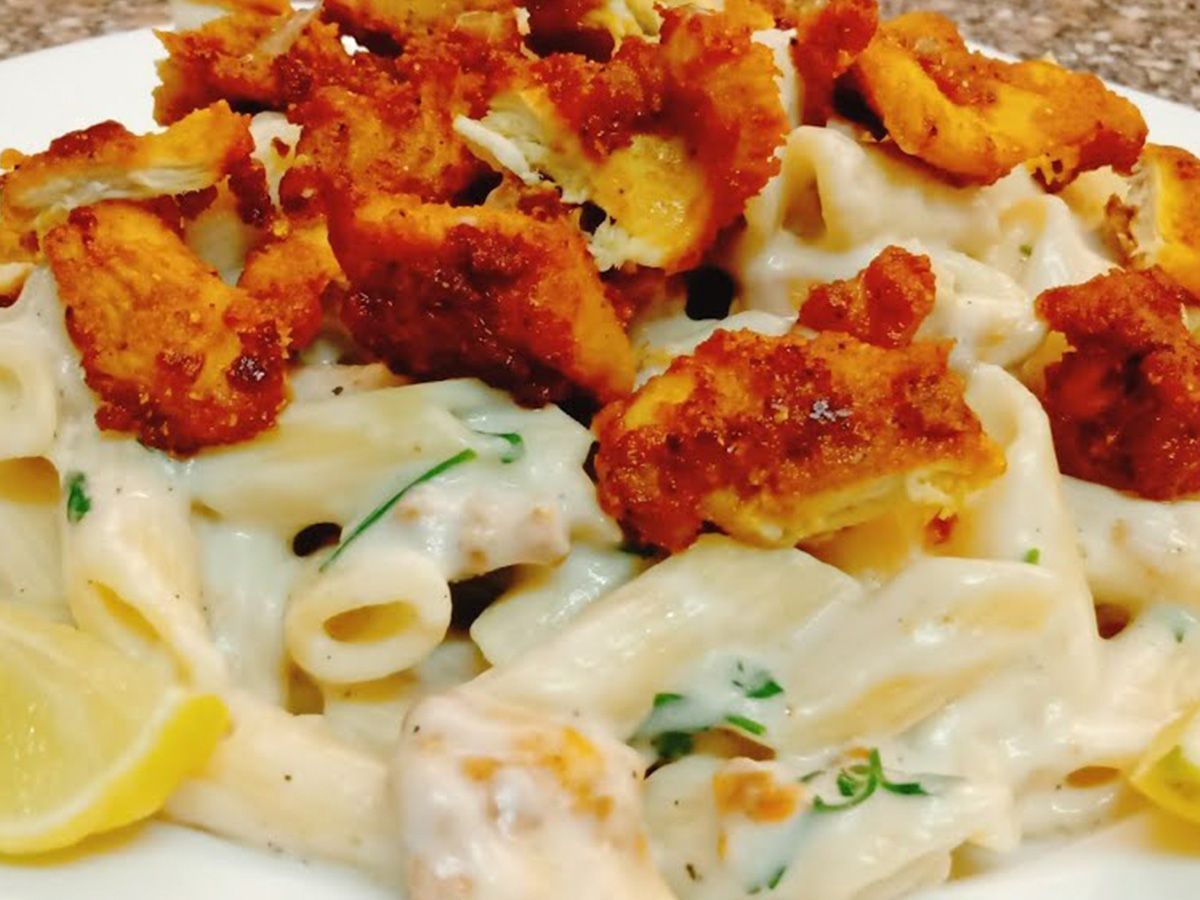 Crispy White Sauce Penne Pasta
