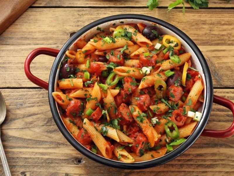 Oriental Sausage Pasta