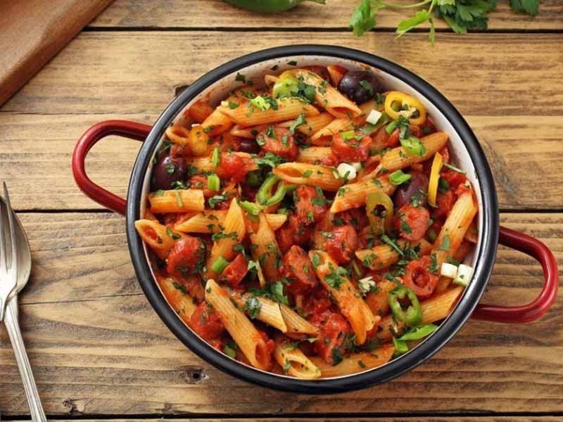 Grilled Oriental Sausage Pasta