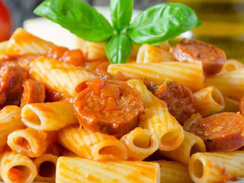Pasta With Oriental Sausage