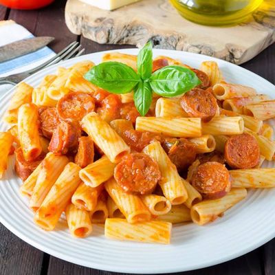 Hot Dog Penne Pasta