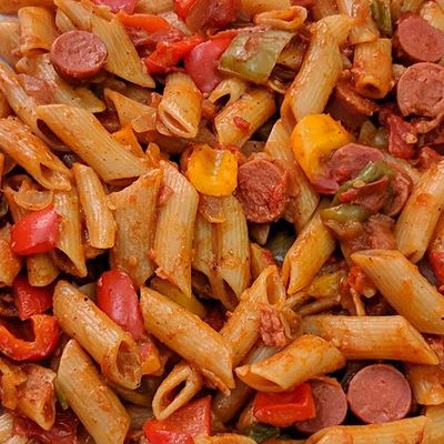 Hot dog pasta