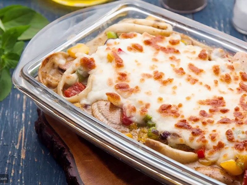 Seafood With Cream Penne Pasta