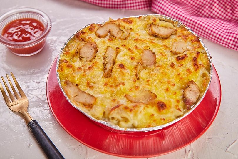 Chicken Shawarma Casserole with Mozzarella