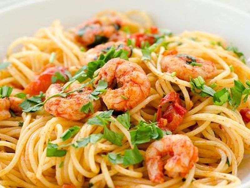 Spaghetti Pasta With Shrimp