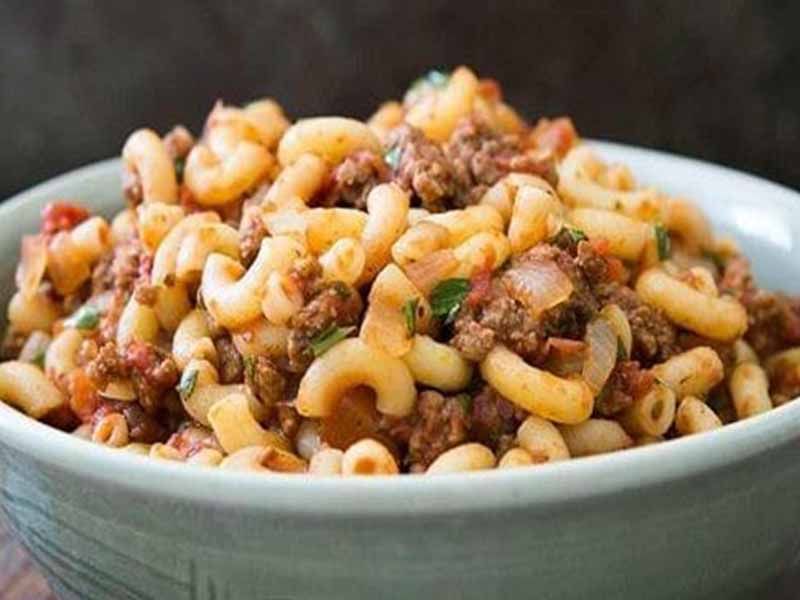Burger Pieces Pasta
